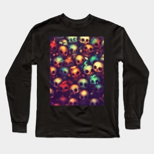 Spooky skulls pattern Long Sleeve T-Shirt